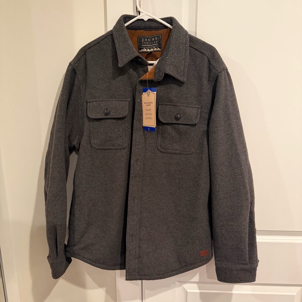 Jachs Men's Gray Shirt Jacket